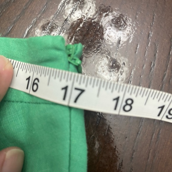 Women's Retro Skirt Apostrophe Green Embroidered Beads  size 14 - Picture 7 of 8